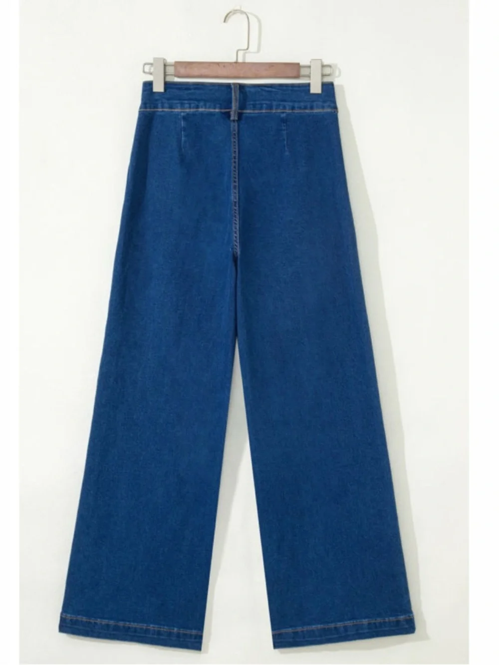 Sail Blue High Wasted Wide Leg Denim Pants - Picture 4 of 10